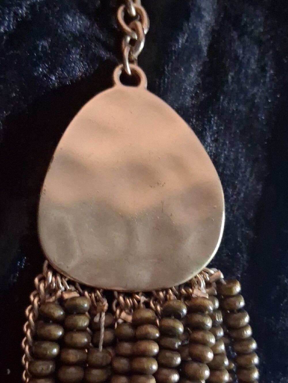Multi-Strand Bronze Bead Statement Necklace - Women Jewelry - Picture 8 of 12